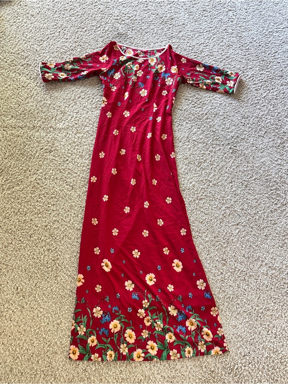 Maxi floral traditional spring dress